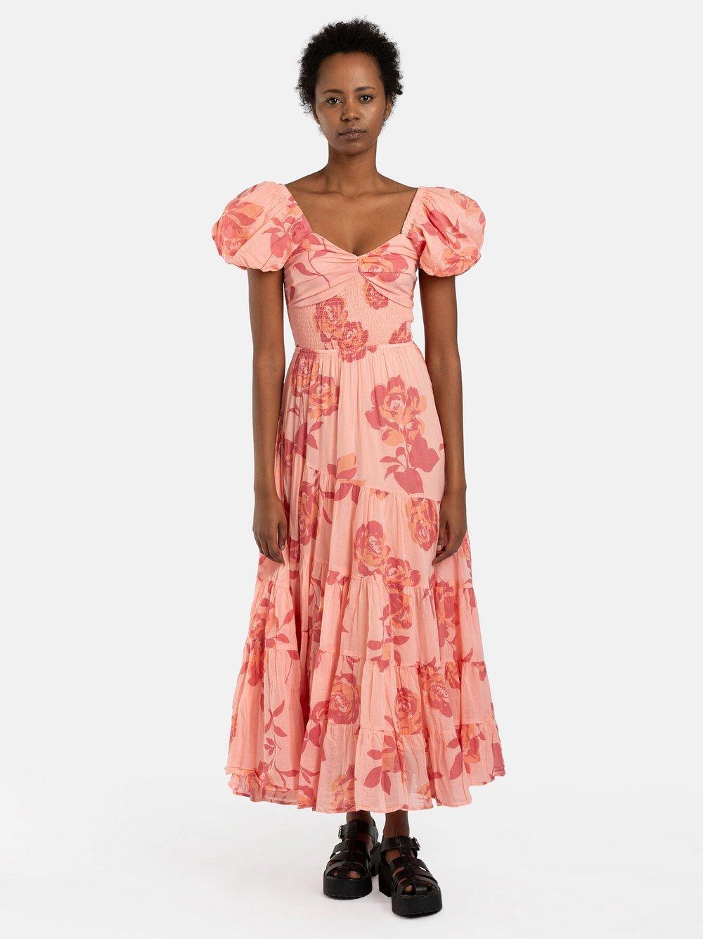 Free People Kleid Damen Baumwolle gemustert, pink von Free People