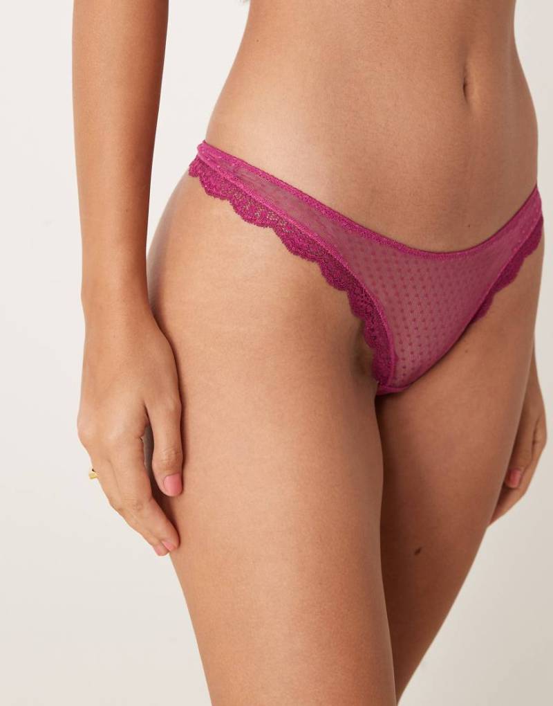 Free People - Midweek - Slip im Bikini-Design in Magenta, Kombiteil-Rosa von Free People