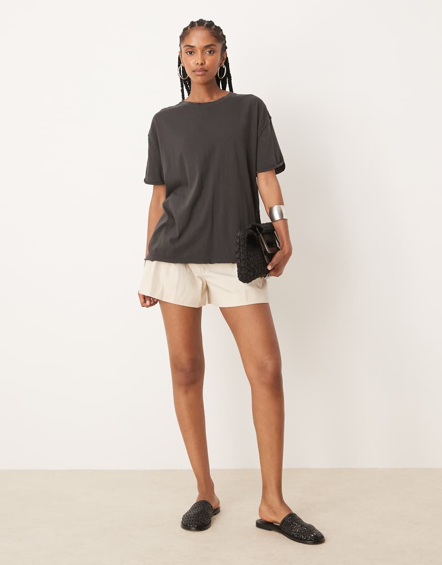 Free People - Nina - Oversize-T-Shirt in Schwarz Free People - Nina - Oversize-T-Shirt in Schwarz von Free People