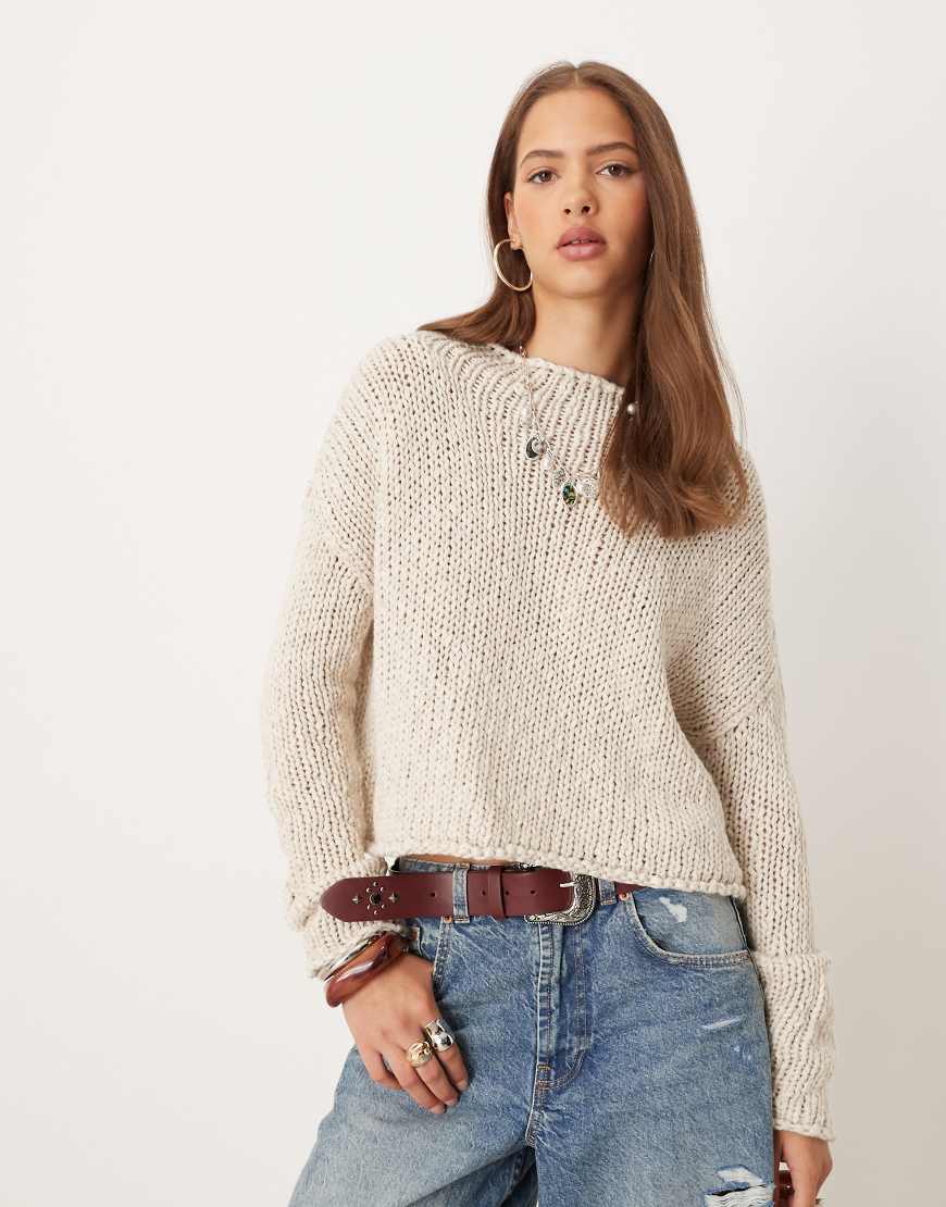Free People - Opal - Sweatshirt in Teebraun-Neutral von Free People