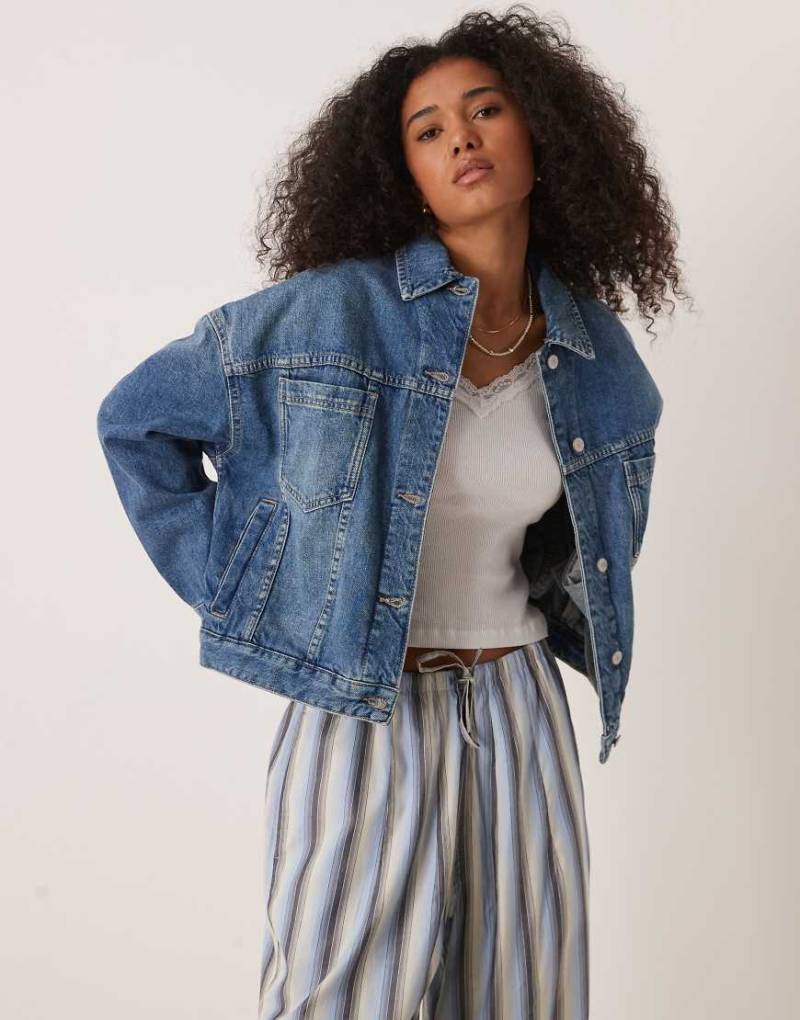 Free People - Opal Swing - Jeansjacke in Cowboy Romance-Blau von Free People