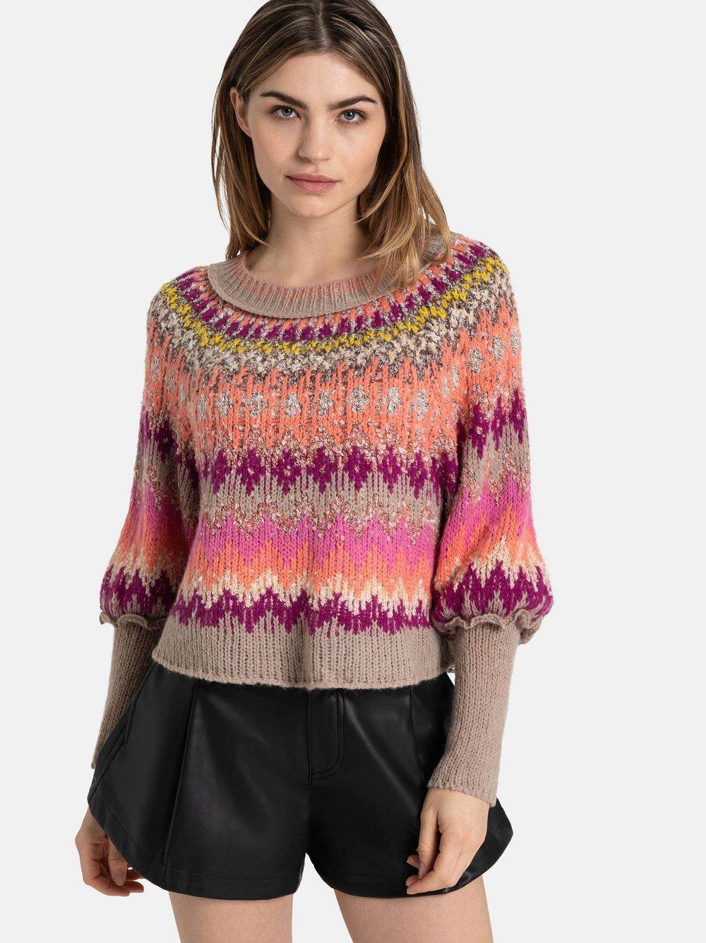 Free People Pullover Damen U-Boot gemustert, mehrfarbig von Free People