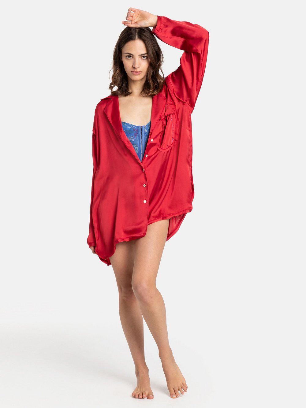 Free People Schlafanzug-Hemd Damen, rot von Free People