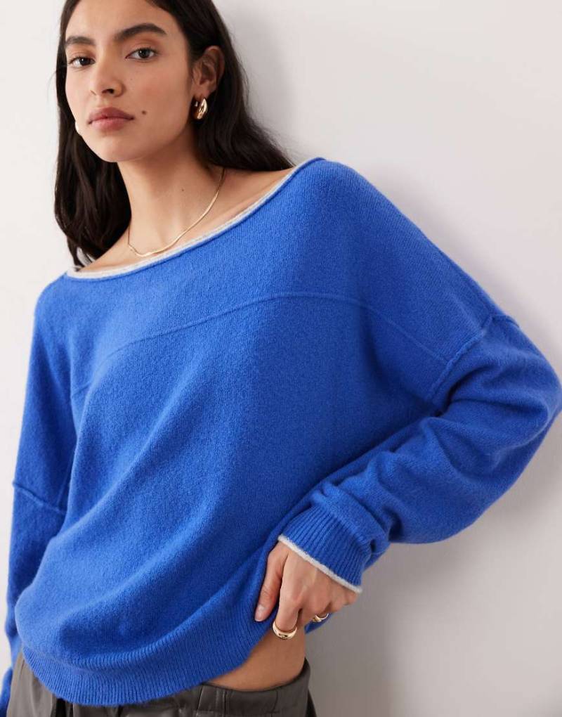 Free People - See Me - Pullover in Mazarineblau-Combo von Free People