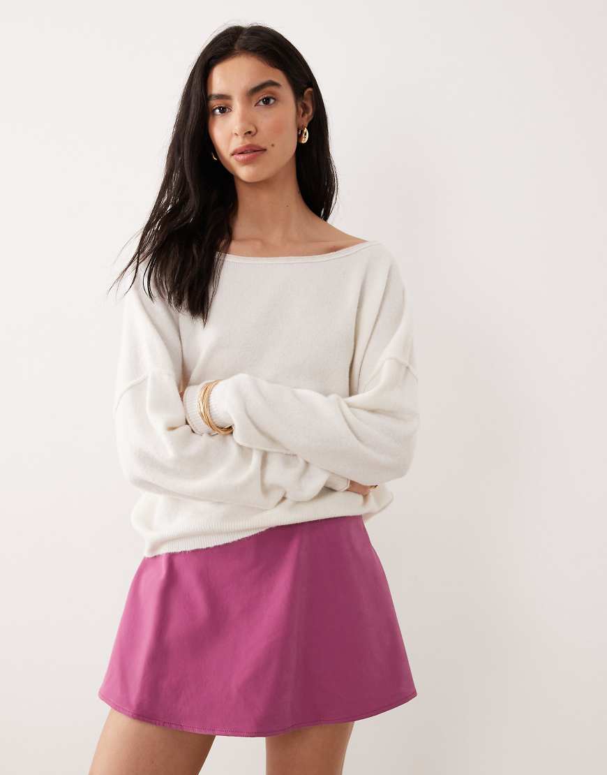 Free People - See Me - Pullover in Weiß-Kombi von Free People