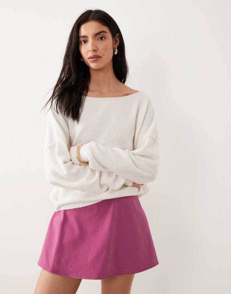 Free People - See Me - Pullover in Weiß-Kombi von Free People