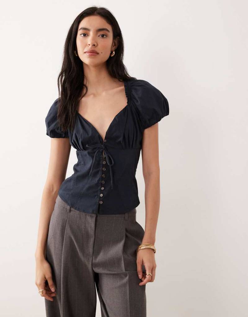 Free People - Sommer-Bluse in Schwarz von Free People
