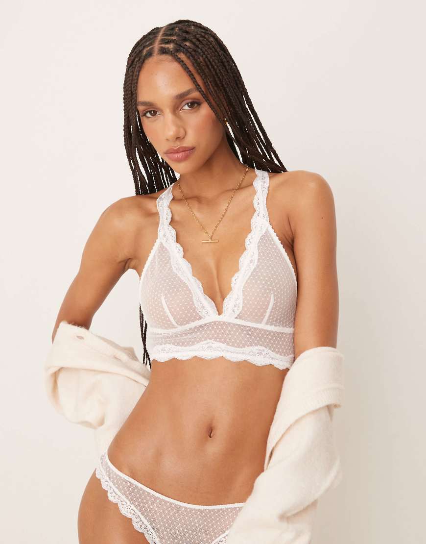 Free People - Transparenter Longline-BH in Weiß Free People - Transparenter Longline-BH in Weiß von Free People