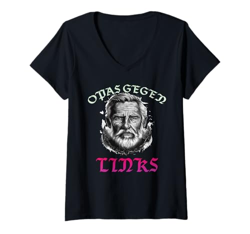 Damen Opas Gegen Linke Heimatliebe Deutschland T-Shirt mit V-Ausschnitt Damen Opas Gegen Linke Heimatliebe Deutschland T-Shirt mit V-Ausschnitt von Free Speech Redefreiheit Defund Politiker
