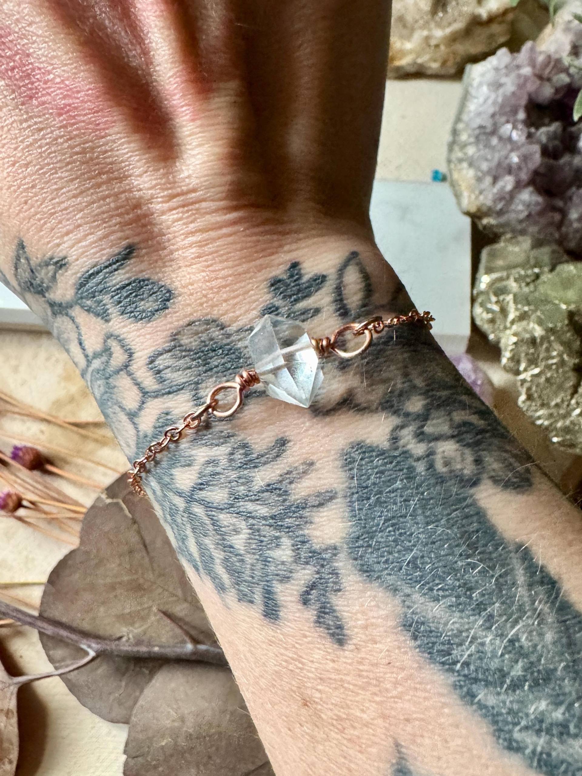 Herkimer Diamant Kettenarmband Herkimer Diamant Kettenarmband von FreeMoonGems