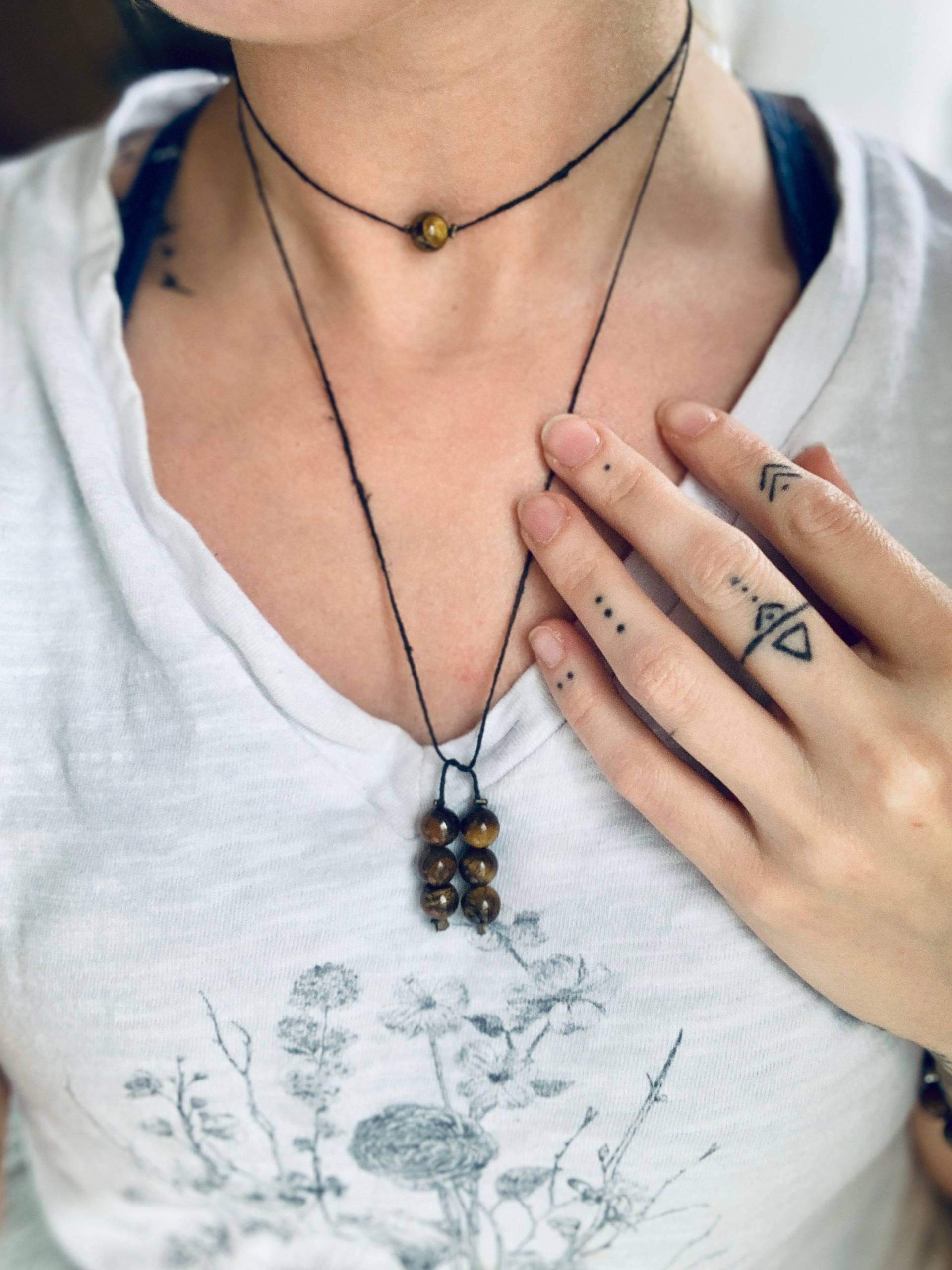 Tiger Auge Krawatte Halskette | "Die Andrea" Tiger Auge Krawatte Halskette | "Die Andrea" von FreeMoonGems