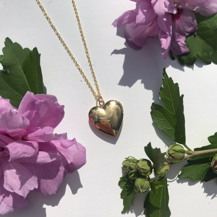 The Lover Halskette - 24K Vergoldetes Herz Locket Charm 18K Vergoldete Kette The Lover Halskette - 24K Vergoldetes Herz Locket Charm 18K Vergoldete Kette von FreeSpiritedShop