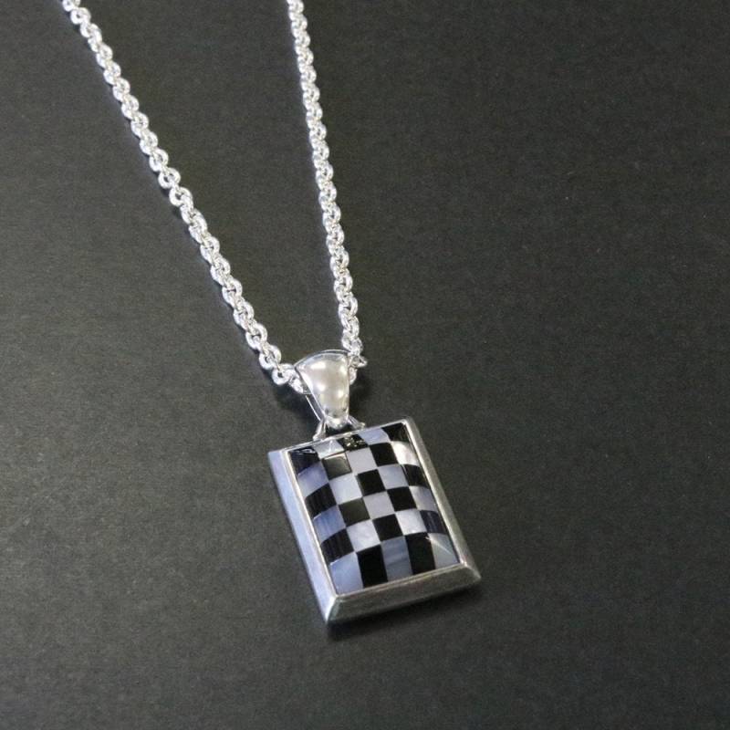 sterlingsilber Anhänger Mit Perlmutt & Onyx Edelstein | Handgefertigt in Tokio sterlingsilber Anhänger Mit Perlmutt & Onyx Edelstein | Handgefertigt in Tokio von FreeStyleTokyo