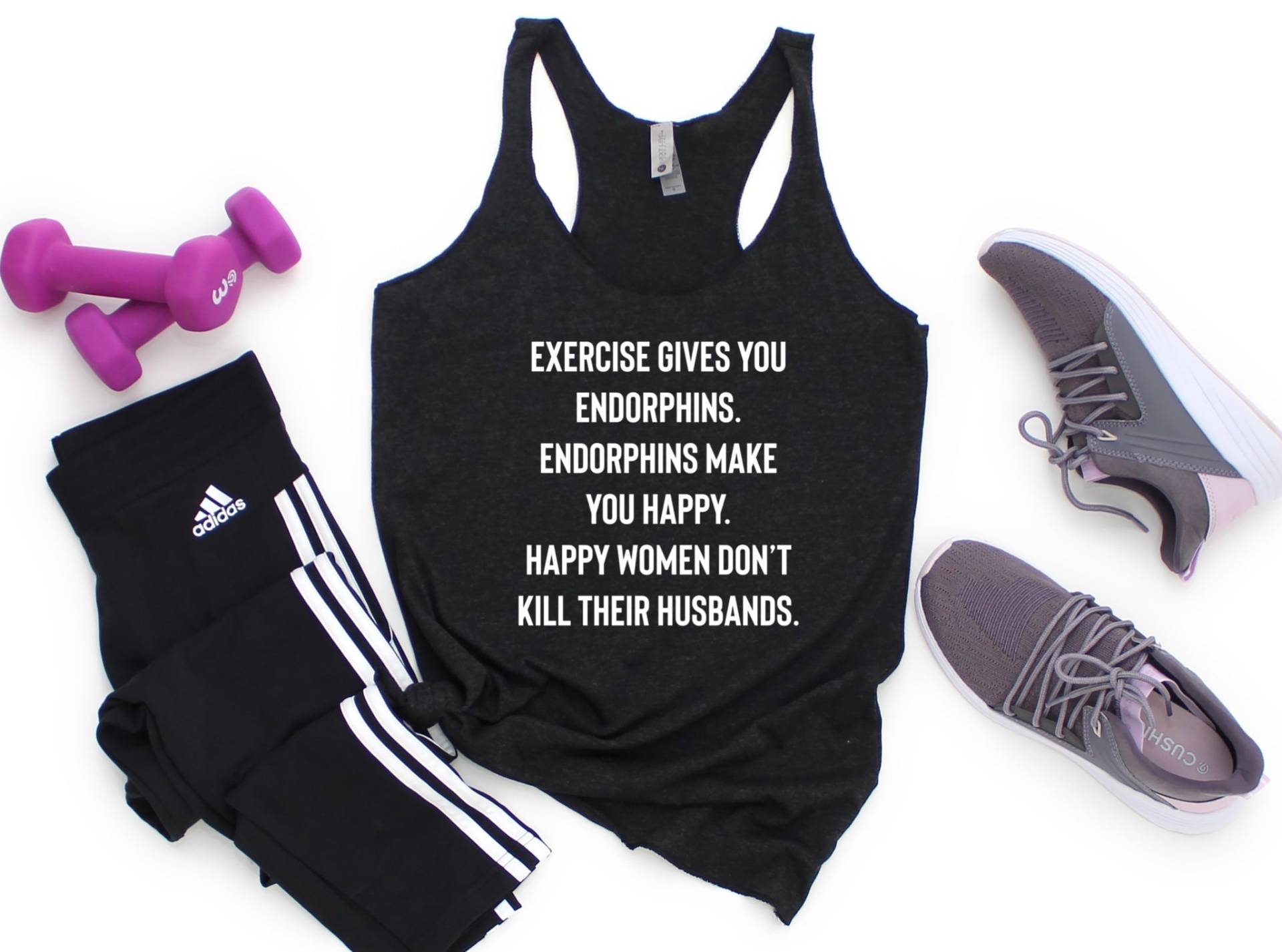 Lustige Workout Tank | Damen Übung L Shirts Gym Lustiges Shirt Top Fitness von FreeWillFashion