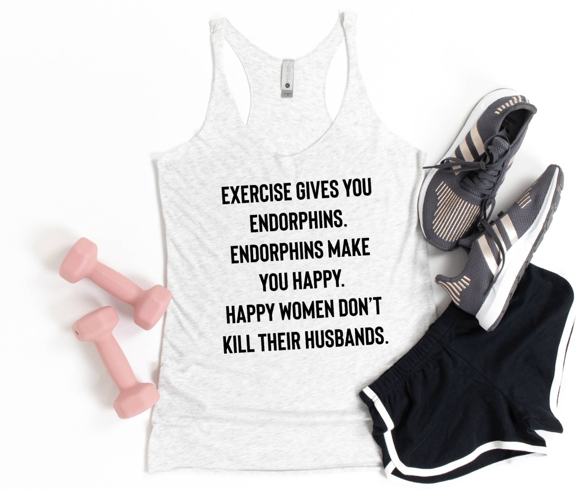 Lustiges Workout Tank | Damen Tanktop Übung L Shirts Frauen Gym Shirt Tank-Top Tauglichkeit von FreeWillFashion