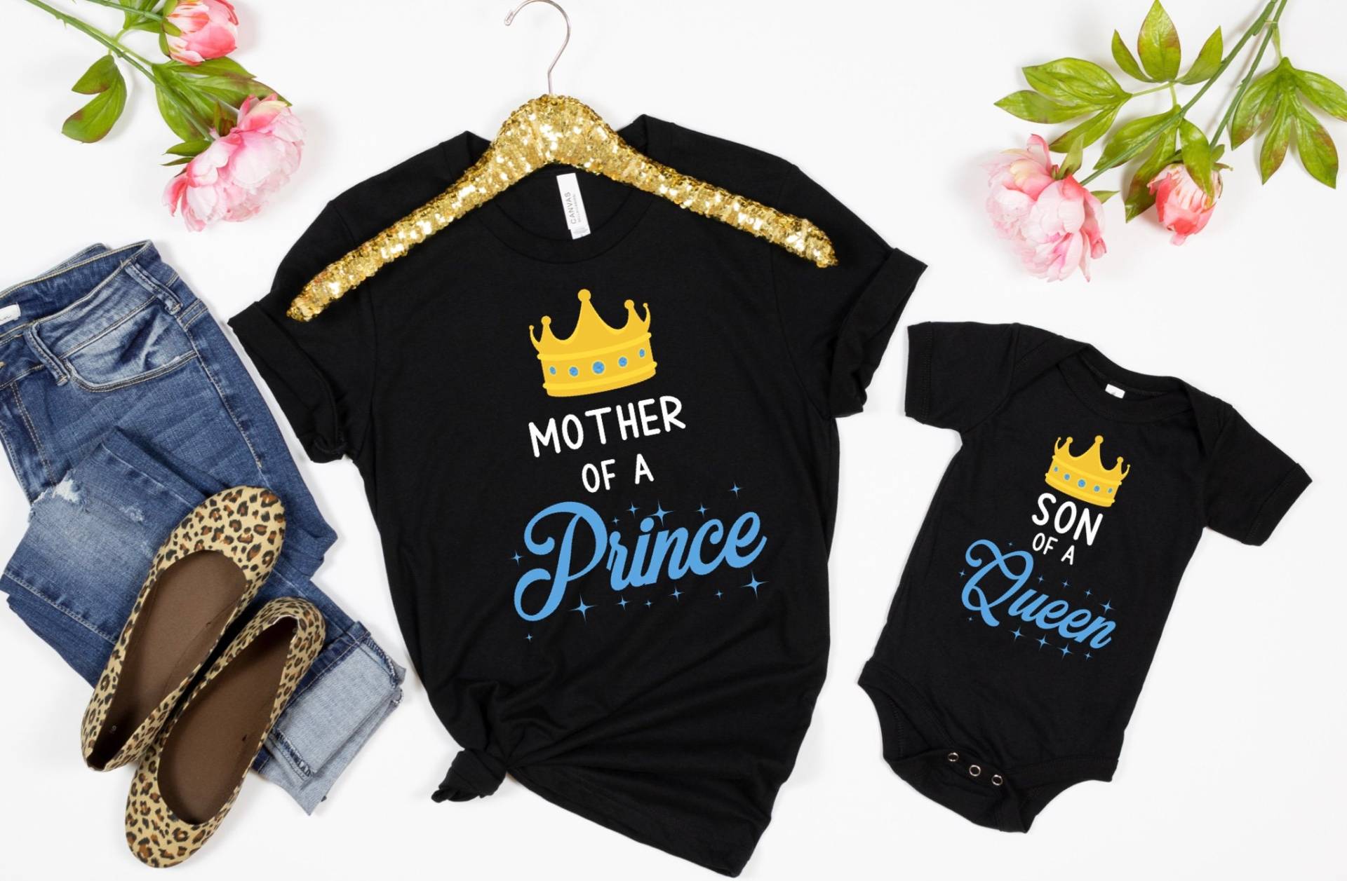 Mutter Eines Prinzen, Sohn Einer Königin Passende Und Ich Shirts Für Baby, Kleinkind, Baby Outfits, Geschenk Mama, Mama von FreeWillFashion