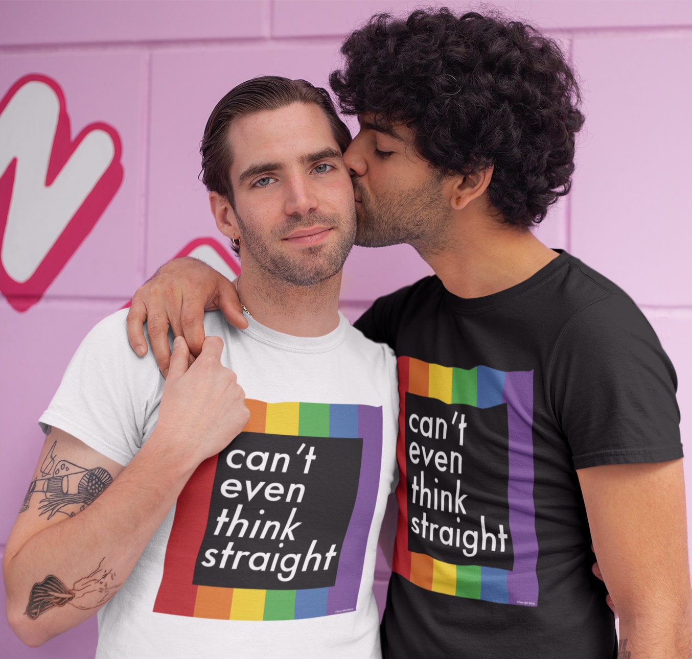 Cant Even Think Straight - T-Shirt Aus Baumwolle Herren-Gay-T-Shirt, Lustiges Lgbt-Pride-Sommermode-T-Shirt von FreeWillShirts