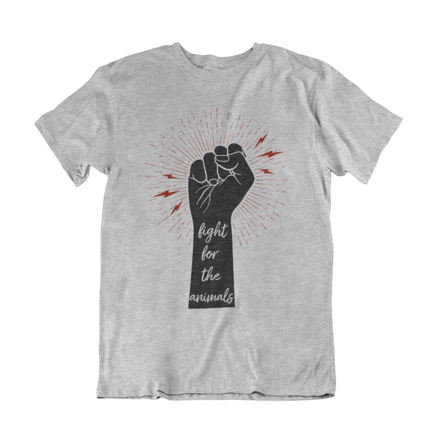 Tierfreundliches Veganes T-Shirt Für Männer Frauen, Kampf Die Tiere, 100% Bio Öko-Freundliches Spruch-T-Shirt, Nachhaltiges Geschenk von FreeWillShirts