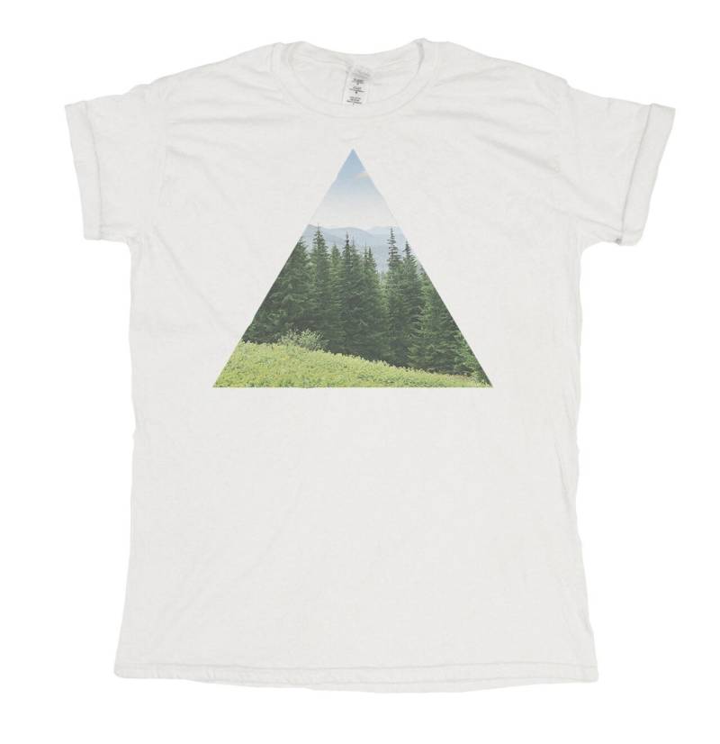 Triangle Forest - T-Shirt Aus Baumwolle Unisex-Fit-T-Shirt Für Herren Und Damen von FreeWillShirts