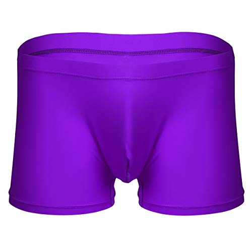 Freebily Herren Boxer Shorts Retro Boxershorts Boxer Briefs Atmungsaktive Ultrabequem Retroshorts Unterhose Unterwäsche Underwear Langlebig Lila XXL von Freebily