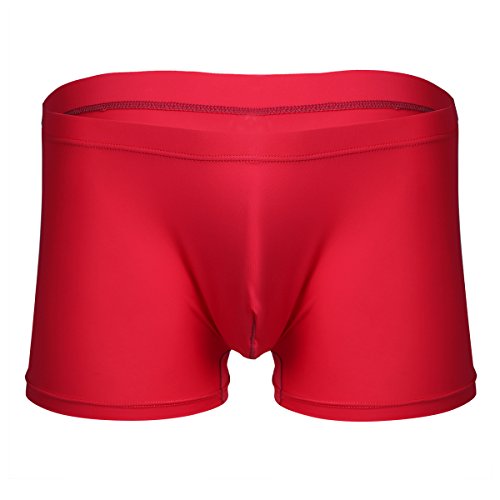 Freebily Herren Boxer Shorts Retro Boxershorts Boxer Briefs Atmungsaktive Ultrabequem Retroshorts Unterhose Unterwäsche Underwear Langlebig Rot XXL von Freebily