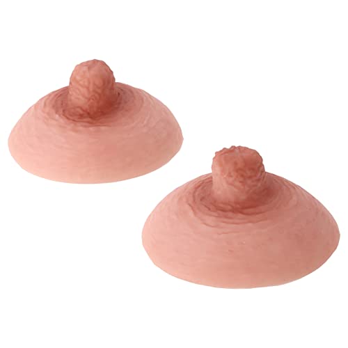 Freebily 1 Paar Damen Silikon Nippel Cover Realische Nippel Abdeckung Wiederverwendbare Brustwarzenabdeckung BH Cover für Crossdresser Sissy Cosplay Zubehör Nude D One Size von Freebily