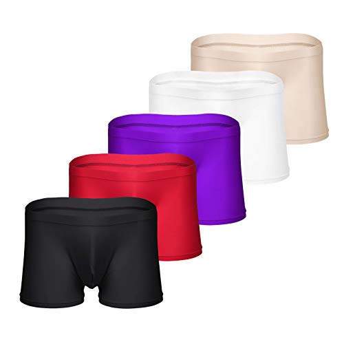 Freebily 5 Pack Herren Boxer Shorts Retro Boxershorts Boxer Briefs Atmungsaktive Ultrabequem Retroshorts Unterhose Unterwäsche Underwear langlebig 5 Pack Bunt XXL von Freebily