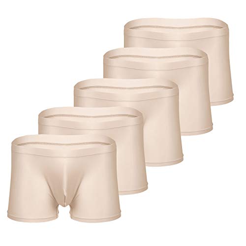 Freebily 5 Pack Herren Boxer Shorts Retro Boxershorts Boxer Briefs Atmungsaktive Ultrabequem Retroshorts Unterhose Unterwäsche Underwear langlebig 5 Pack Nackt L von Freebily