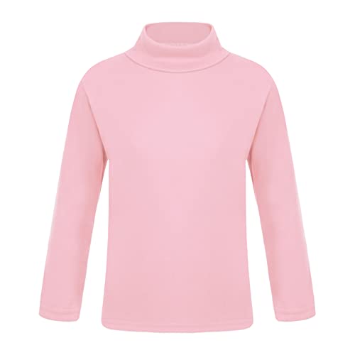 Freebily Baby Kleinkinder Kinder Rollkragen Shirt Pullover Weiche Langarm T-Shirt Unterhemd Top Mit/Ohne Innenfleece Rosa J 92-98/2-3 Jahre von Freebily
