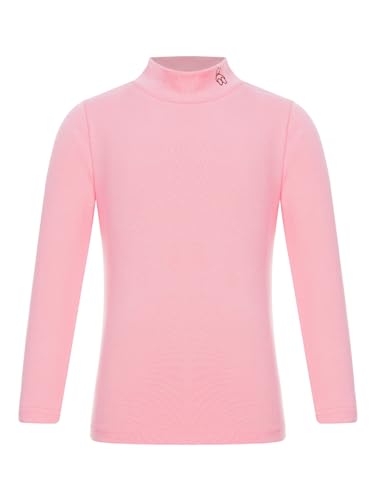 Freebily Baby Kleinkinder Kinder Rollkragen Shirt Pullover Weiche Langarm T-Shirt Unterhemd Top Mit/Ohne Innenfleece Rosa U 122-128 von Freebily