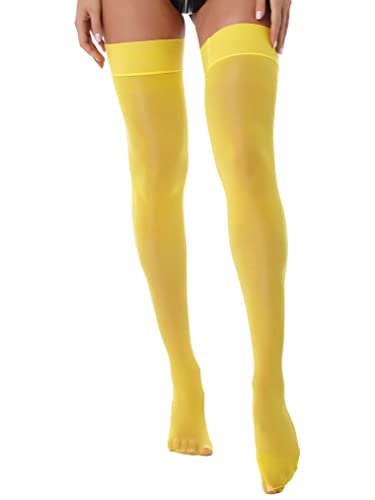 Freebily Damen Glänzend Halterlose Strümpfe Glatt Nylonstrümpfe Oberschenkel Strumpf Langstrümpfe Antirutsch Gelb_C One Size Freebily Damen Glänzend Halterlose Strümpfe Glatt Nylonstrümpfe Oberschenkel Strumpf Langstrümpfe Antirutsch Gelb_C One Size von Freebily
