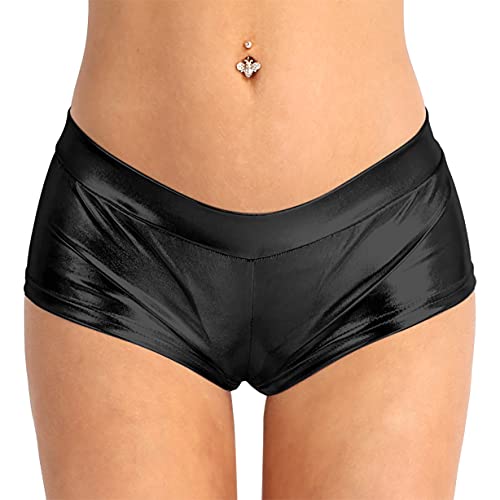 Freebily Damen Metallic Hotpants Glänzend Mini Booty Shorts Panties Disco Miederpants Gogo Leggings Kurze Hose Sommer Tanz Shorts Schwarz M Freebily Damen Metallic Hotpants Glänzend Mini Booty Shorts Panties Disco Miederpants Gogo Leggings Kurze Hose Sommer Tanz Shorts Schwarz M von Freebily