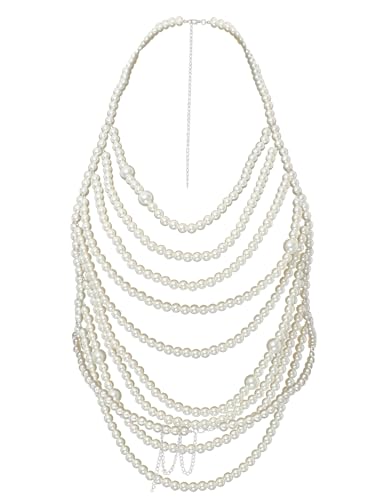 Freebily Damen Perlen Brust Kette Glitzer Perlen Bra Bikini Körperschmuck Verstellbarer Party Nachtclub Zubehör Typ C Einheitsgröße Freebily Damen Perlen Brust Kette Glitzer Perlen Bra Bikini Körperschmuck Verstellbarer Party Nachtclub Zubehör Typ C Einheitsgröße von Freebily