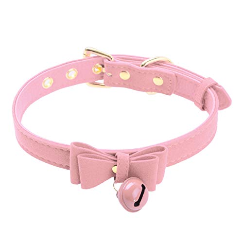 Freebily Damen Punk Choker Leder Slave Halsband mit O-ring Halskette Festish Halsbänder Einstellbar Rosa One Size Freebily Damen Punk Choker Leder Slave Halsband mit O-ring Halskette Festish Halsbänder Einstellbar Rosa One Size von Freebily