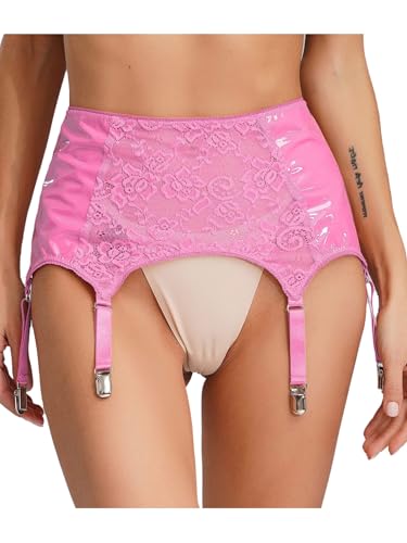 Freebily Damen Strapsgürtel Leder Spitze Mit 6 Halter Strumpfhalter Verstellbaren Straps Metallclips Breit Hüfthalter Dessous Rosa 4XL Freebily Damen Strapsgürtel Leder Spitze Mit 6 Halter Strumpfhalter Verstellbaren Straps Metallclips Breit Hüfthalter Dessous Rosa 4XL von Freebily