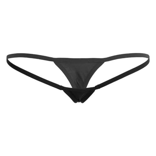 Freebily Damen G-String Mini Strings Tanga T-Back Micro Bikinislips Erotik Unterwäsche Dessous Unterhose Pants Schwarz Einheitsgröße von Freebily