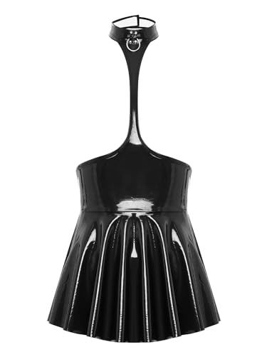 Freebily Damen Wetlook Brustfreies Kleid Glänzendes Lackleder Kleid Ouvert Latex Catsuit Pole Dance Party Nachtclub Outfit C_Schwarz XL Freebily Damen Wetlook Brustfreies Kleid Glänzendes Lackleder Kleid Ouvert Latex Catsuit Pole Dance Party Nachtclub Outfit C_Schwarz XL von Freebily