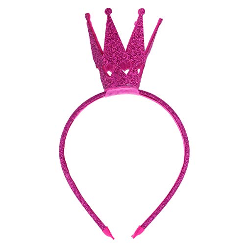 Freebily Glitzer Prinzessin Krone Haarreif Strass Kristall Krone Stirnband Haarband Diadem Tiara Haarschmuck Geburtstag Hochzeit Party Kostüm Zubehör Rose One Size von Freebily