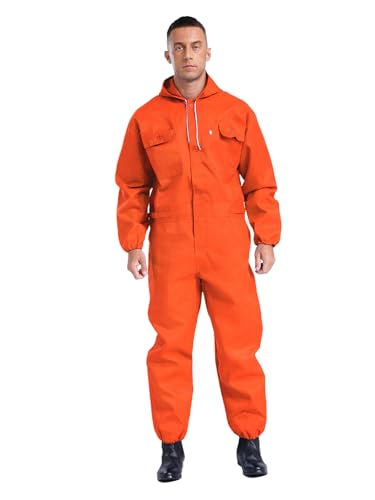 Freebily Herren Arbeitsoverall Mit Kapuze Staubschutz Maleranzug Schutzanzug Handwerker Werkstatt Mechaniker Outfit Ganzkörperanzug Orange XL Freebily Herren Arbeitsoverall Mit Kapuze Staubschutz Maleranzug Schutzanzug Handwerker Werkstatt Mechaniker Outfit Ganzkörperanzug Orange XL von Freebily