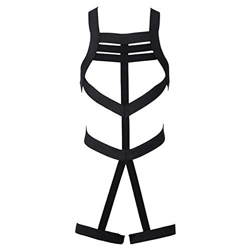 Freebily Herren Body Halfter Einteiliger Körper Brustumfang Harness mit Bulge Pouch G-String Riemen T-Back Geschirrerotik Unterwäsche Dessous Clubwear X Schwarz One Size Freebily Herren Body Halfter Einteiliger Körper Brustumfang Harness mit Bulge Pouch G-String Riemen T-Back Geschirrerotik Unterwäsche Dessous Clubwear X Schwarz One Size von Freebily