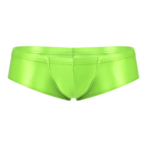 Freebily Herren Boxer Shorts Jockstraps Männer Hipster Wetlook Slips Bikini Briefs Boxershorts Micro Mini Trunks Unterwäsche Neongrün_F M von Freebily