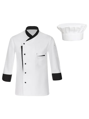 Freebily Herren Damen Kochjacke Chef Set Küchen Koch Jacke Mütze Gastromütze Set Restaurant Hotel Cafe Arbeitskleidung Uniform A_Weiß M Freebily Herren Damen Kochjacke Chef Set Küchen Koch Jacke Mütze Gastromütze Set Restaurant Hotel Cafe Arbeitskleidung Uniform A_Weiß M von Freebily