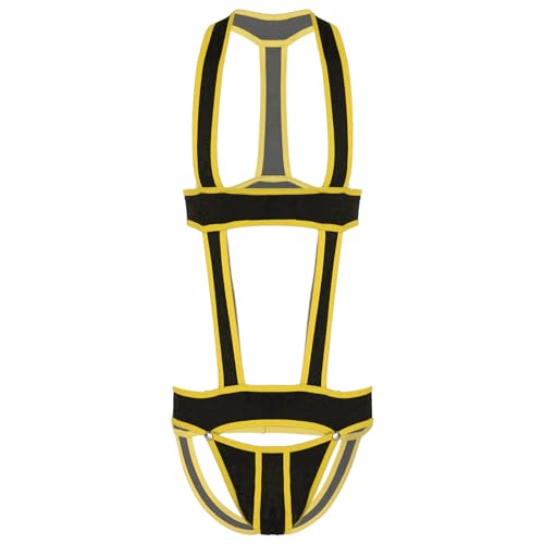 Freebily Herren Jockstrap Ouvert Unterwäsche Wrestling Singlet Body Straps Jumpsuits Trikot Leotard Sexy Netz Nachtwäsche Gelb_B XXL Freebily Herren Jockstrap Ouvert Unterwäsche Wrestling Singlet Body Straps Jumpsuits Trikot Leotard Sexy Netz Nachtwäsche Gelb_B XXL von Freebily
