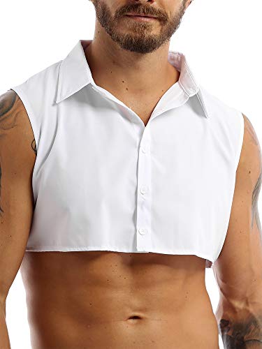 Freebily Herren Krageneinsatz Abnehmbarer Gefälschter Kragen Dickey Kragen Hemdenkragen Einfarbige Dekorative Halbe Hemd Falscher Kragen Weiß M von Freebily
