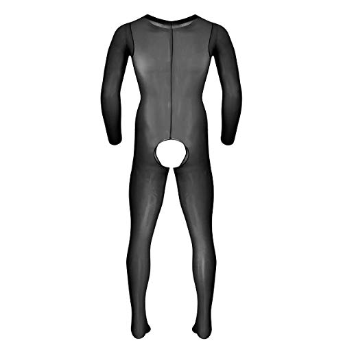 Freebily Herren Netzbody Transparent Mesh Bodysuit Ganzkörperanzug mit Penishülle Jumpsuit Strumpfhose Overall Männer Erotik Unterwäsche Schwarz Ouvert One Size Freebily Herren Netzbody Transparent Mesh Bodysuit Ganzkörperanzug mit Penishülle Jumpsuit Strumpfhose Overall Männer Erotik Unterwäsche Schwarz Ouvert One Size von Freebily