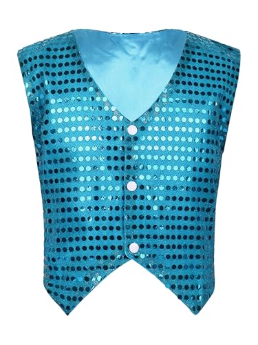 Freebily Kinder Jungen Glänzend Weste Anzugweste Hip Hop Kleidung Pailletten Weste Festlich Hochzeit Tanz Kostüm Chor Jazz Dancewear Hellblau 158-164/13-14 Jahre Freebily Kinder Jungen Glänzend Weste Anzugweste Hip Hop Kleidung Pailletten Weste Festlich Hochzeit Tanz Kostüm Chor Jazz Dancewear Hellblau 158-164/13-14 Jahre von Freebily