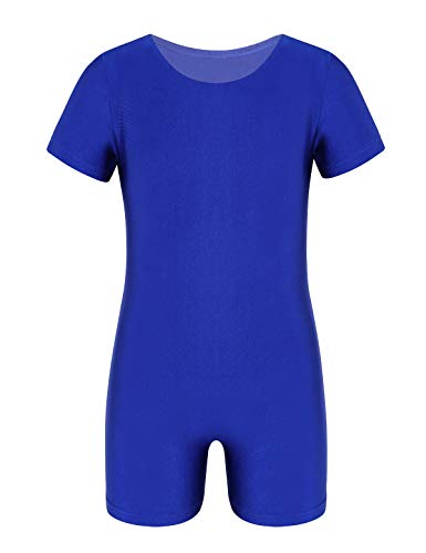 Freebily Kinder Jungen Mädchen Ballettanzug Kurzarm Sportbody Ballett Trikot Tanz-Body Gymnastik Overall Ganzanzug Turnanzug in Gr. 104-164 Blau 152 von Freebily