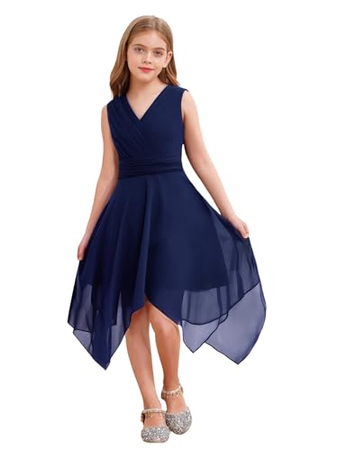 Freebily Kinder Mädchen Partykleider Ärmellos Prinzessin Kleid Festlich Chiffon Blumenmädchenkleid Hochzeit Ballkleid Festkleid Marineblau_C 170-176/15-16 Jahre Freebily Kinder Mädchen Partykleider Ärmellos Prinzessin Kleid Festlich Chiffon Blumenmädchenkleid Hochzeit Ballkleid Festkleid Marineblau_C 170-176/15-16 Jahre von Freebily