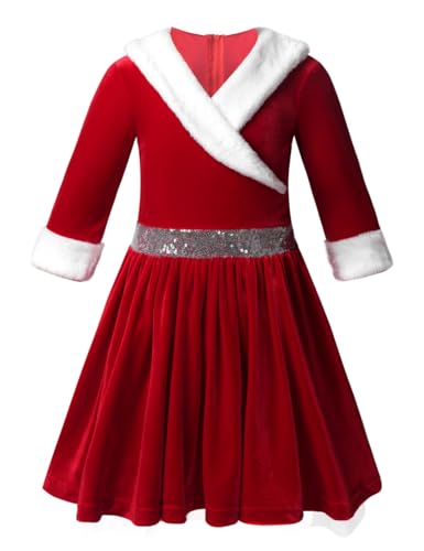 Freebily Kinder Mädchen Weihnachtskleid Langarm Weihnachten Festliche Partykleid Festkleid Ballkleid Weihnachtself Nikolaus Outfit Tanzkleid A_Rot 170-176/15-16 Jahre Freebily Kinder Mädchen Weihnachtskleid Langarm Weihnachten Festliche Partykleid Festkleid Ballkleid Weihnachtself Nikolaus Outfit Tanzkleid A_Rot 170-176/15-16 Jahre von Freebily
