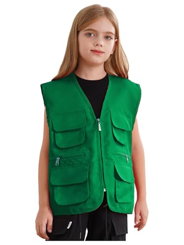 Freebily Kinder Outdoor Weste mit Multi Taschen Reißverschluss Multifunktionsweste Explorer Weste Für Camping Foto Arbeit Freiwilligen-Aktivitäten Grün 122-128 Freebily Kinder Outdoor Weste mit Multi Taschen Reißverschluss Multifunktionsweste Explorer Weste Für Camping Foto Arbeit Freiwilligen-Aktivitäten Grün 122-128 von Freebily